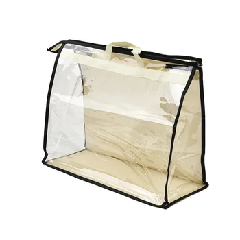 Прозрачная пылезащитная сумка-органайзер для хранения нетканых материалов, ящики для хранения одежды, подвесная влагостойкая сумочка на молнии