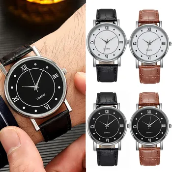 Простые модные мужские часы со стальным ремешком, деловой ремень, кварцевые часы, деловые наручные часы, мужской кожаный ремешок, дата для Sports Daily