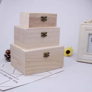 Ретро Деревянный ящик для хранения, простое дерево С крышкой, Многофункциональные навесные ящики для хранения ювелирных изделий, коробка для хранения домашней мелочи, коробка для хранения