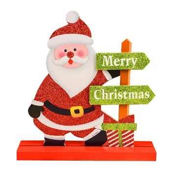 Рождественские Деревянные украшения Рождественский Снеговик Санта Клаус Лось Рождественские украшения для дома Подарок для детей 2023 Ноэль Навидад Декор