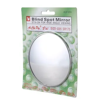 Серебристые круглые зеркала заднего вида диаметром 3,7 дюйма для слепых зон автомобиля