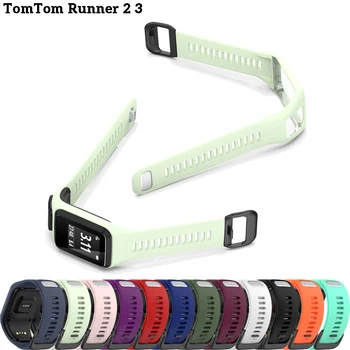 Силиконовый сменный ремешок для TomTom Runner 2, 3 Spark 3, GPS-часы, Runner 2, Кардио-браслет, Аксессуары для браслетов
