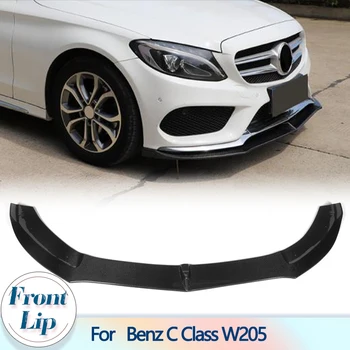 Спойлер Переднего Бампера Для Mercedes Benz C Class W205 Sport 2015-2017 Carbon Fiber FRP Carbon Bumper Lip Chin Protector