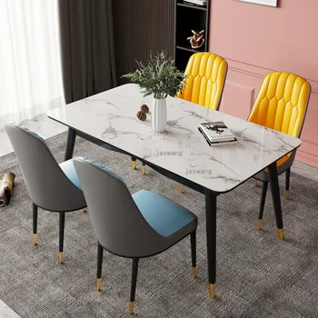 Столовые наборы, комбинированные столовые наборы, обеденные столы из скандинавского роскошного дерева для кухонной мебели, современный обеденный стол