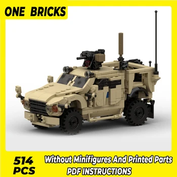 Строительные блоки Moc Военная модель Вооруженного транспортного средства M-ATV Технические кирпичи для сборки своими руками Строительные игрушки для детей и Праздничные подарки
