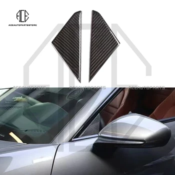 Треугольная наклейка на переднюю стойку автомобиля из сухого карбона для Porsche 911 992 2019-2022