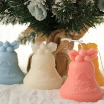 Форма для рождественского колокольчика, силиконовая форма для свечей, форма для изготовления свечей, форма для мыла ручной работы, Рождественский домашний декор