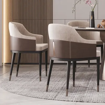 Эргономичные обеденные стулья в скандинавском стиле, кожаные Кухонные стулья для вечеринок, Современные обеденные стулья для спальни, Офисная мебель для дома Sillas Comedor FY40XP