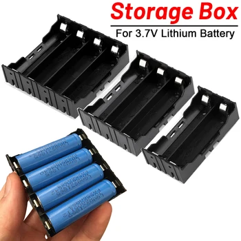 Ящик для хранения литиевых батарей 3,7 В; Универсальный контейнер для батареек с 1, 2, 3, 4 слотами; жесткий штыревой переносной удлинитель для батареек 
